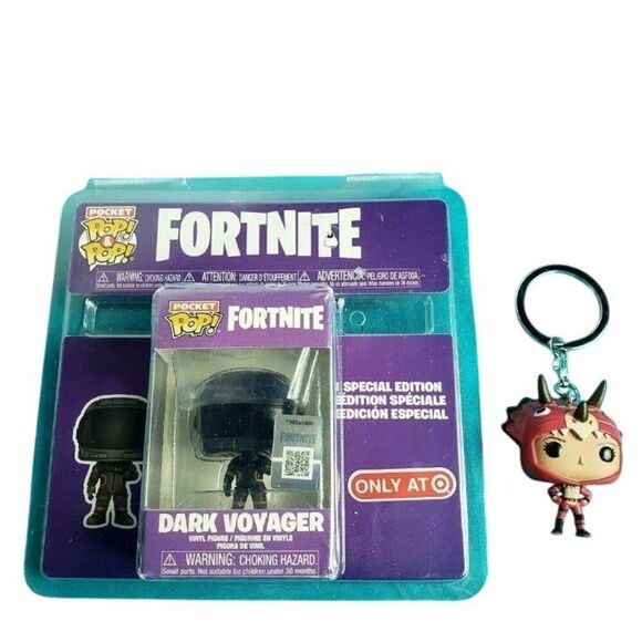 Funko Fortnite Dark Voyager & Tricera Pocket Pop Keychain Set - Picture 2 of 6
